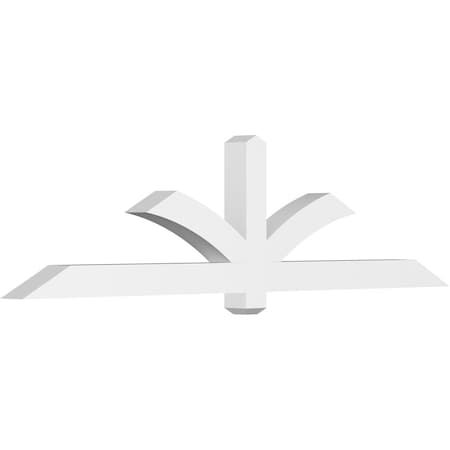 Ekena Millwork Redmond Architectural Grade PVC Gable Bracket, 84"W x 21"H x 4"D x 4"F, 6/12 Pitch GBP084X21X0404RED00